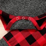 I'm so thankful Newborn Baby Boy Fall Clothes Infant Plaid Long Sleeve Button Romper and Pants Set Winter Outfits - Image 5
